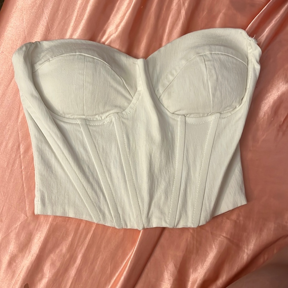 white corset top